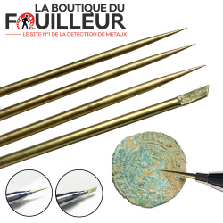 Agujas y bisturí para lapiz limpieza monedas