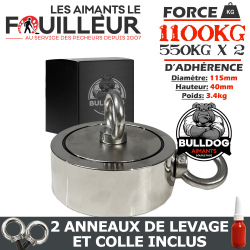 copy of Aimant Néodyme DOUBLE Face 210kg (Wicked Magnet)