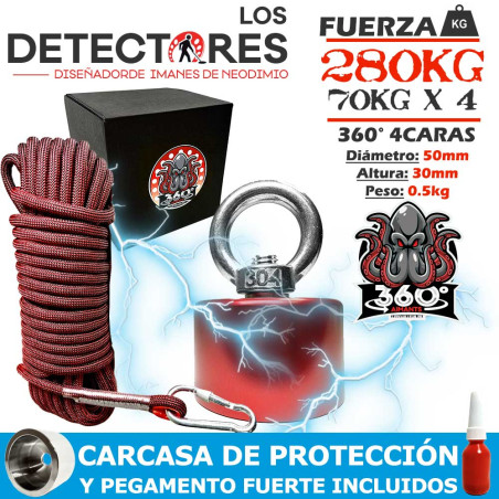 Imán 360° 280KG + cuerda Imán 360° 280KG + cuerda
