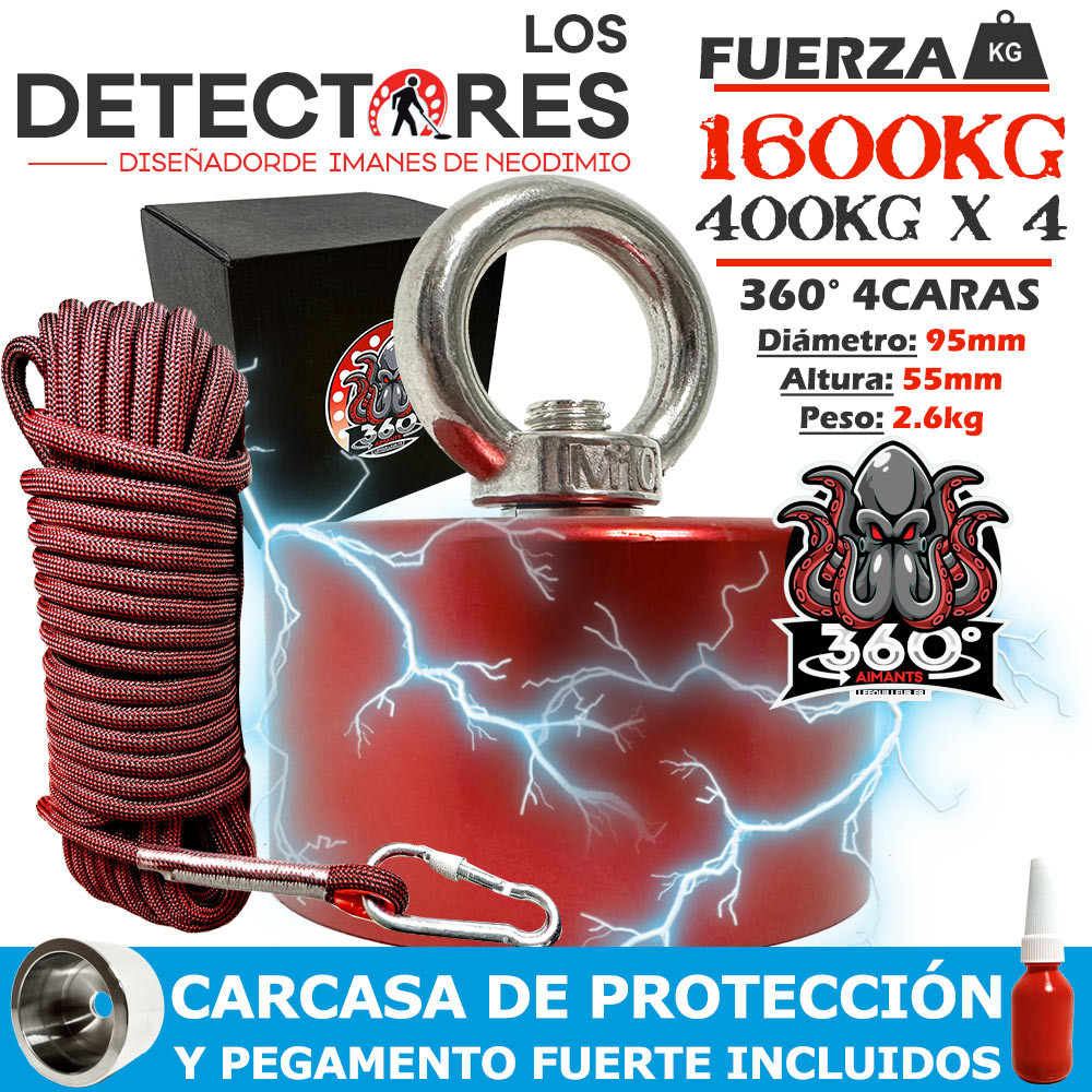 Imán 360° 1600KG cuerda