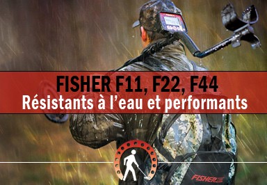 Prueba de detectores de metales FISHER F11, F22 y F44